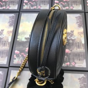 Túi đeo chéo Gucci nữ màu đen logo GG hàng hiệu - Hình ảnh 5