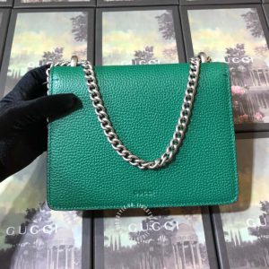 Túi Gucci đầu rồng nữ màu xanh khuy nạm đá cao cấp - Hình ảnh 3