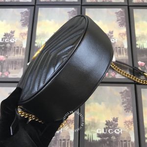 Túi đeo chéo Gucci nữ màu đen logo GG hàng hiệu - Hình ảnh 6