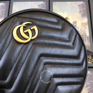 Túi đeo chéo Gucci nữ màu đen logo GG hàng hiệu - Hình ảnh 7