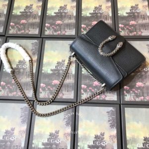 Túi Gucci đầu rồng nữ da thật màu đen cao cấp - Ảnh 2