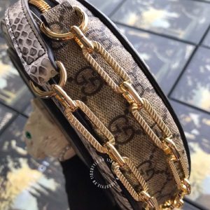 Túi đeo chéo Gucci nữ màu ghi họa tiết Monogram chất lượng cao - Hình ảnh 7