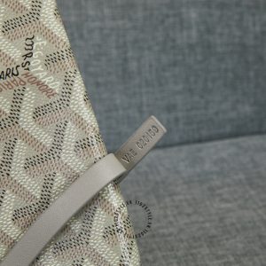 Túi xách nữ Goyard màu ghi hoạ tiết monogram hàng hiệu - Ảnh 6