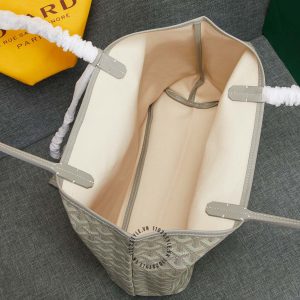 Túi xách nữ Goyard màu ghi hoạ tiết monogram hàng hiệu - Ảnh 7