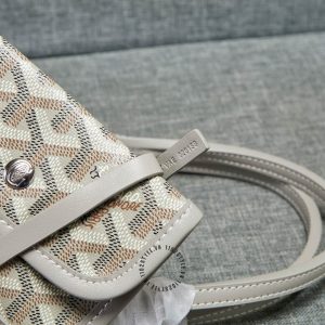 Túi xách nữ Goyard màu ghi hàng hiệu fake loại chuẩn 1:1 - Ảnh 7
