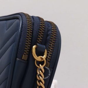 Túi xách đeo chéo Gucci nữ màu xanh than phiên bản cao cấp - Hình ảnh 8