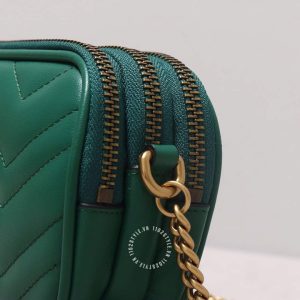 Túi xách đeo chéo hàng hiệu Gucci nữ màu xanh dây xích cao cấp - Ảnh 8