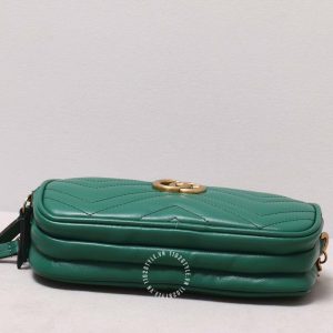 Túi xách đeo chéo hàng hiệu Gucci nữ màu xanh dây xích cao cấp - Ảnh 6