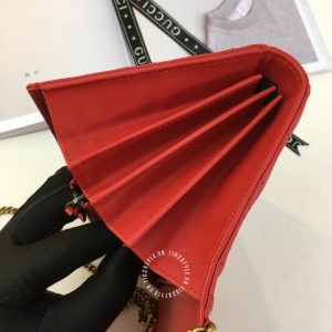 Túi đeo chéo Gucci nữ da thật màu đỏ logo GG hàng hiệu cao cấp - Ảnh 7