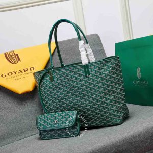Túi xách nữ Goyard màu xanh lá hàng hiệu super fake 1:1 - Ảnh 2