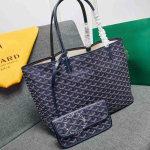 Túi xách Goyard màu xanh than super fake 1:1 hàng hiệu Luxury - Ảnh 2