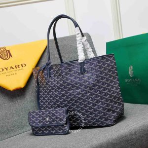 Túi xách Goyard màu xanh than super fake 1:1 hàng hiệu Luxury - Ảnh 3