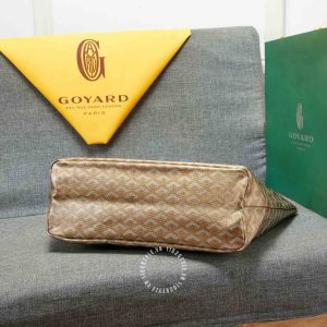 Túi xách nữ Goyard màu nâu logo trắng hàng hiệu Luxury - Ảnh 5
