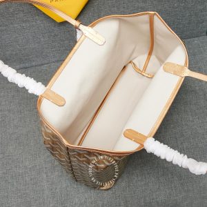 Túi xách nữ Goyard màu nâu logo trắng hàng hiệu Luxury - Ảnh 7