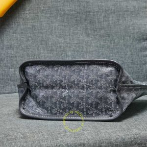 Túi xách nữ Goyard màu ghi xám logo trắng hàng hiệu xách tay - Ảnh 4