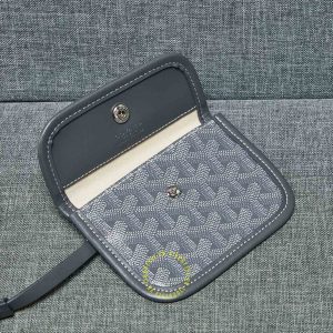 Túi xách nữ Goyard màu ghi xám logo trắng hàng hiệu xách tay - Ảnh 6