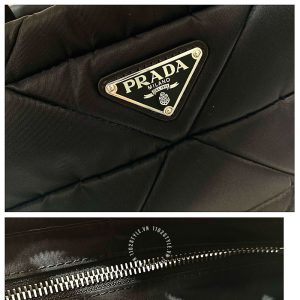 Túi xách hàng hiệu Prada nữ màu đen logo cao cấp - Ảnh 6