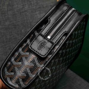 Cluth cầm tay Goyard unisex màu đen cao cấp hàng hiệu - Ảnh 5