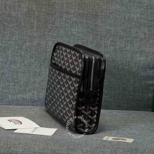 Cluth cầm tay Goyard unisex màu đen cao cấp hàng hiệu - Ảnh 4