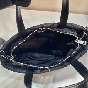 Túi xách hàng hiệu Prada nữ màu đen logo cao cấp - Ảnh 5