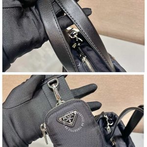 Túi xách hàng hiệu Prada nữ màu đen logo cao cấp - Ảnh 7