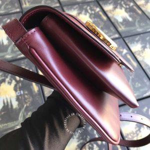 Túi xách Gucci nữ màu đỏ đô logo GG phiên bản hàng hiệu - Hình ảnh 8