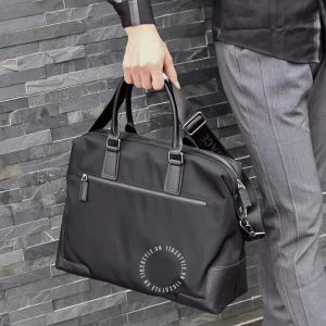 Cặp laptop Versace nam màu đen logo kim loại cao cấp - Ảnh 5