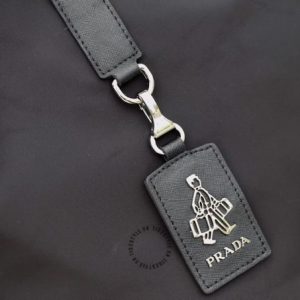 Túi xách nam hàng hiệu Prada màu đen quai da - Ảnh 6