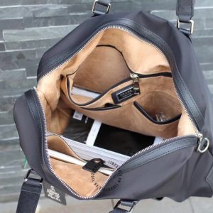 Túi xách nam hàng hiệu Prada màu đen quai da - Ảnh 8