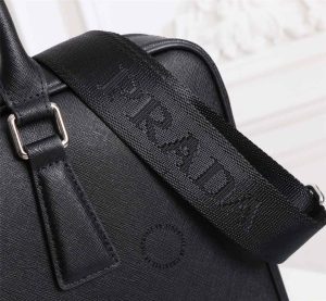 Cặp Prada Saffiano Tote nam hàng hiệu màu đen da thật - Ảnh 4