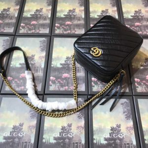 Túi đeo chéo nữ Gucci màu đen logo GG hàng hiệu cao cấp - Hình ảnh 2