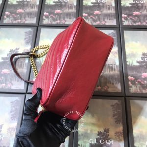 Túi đeo chéo hàng hiệu Gucci nữ da thật màu đỏ siêu cấp 1:1 - Ảnh 5