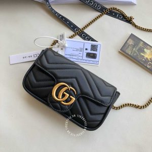 Túi xách đeo chéo Gucci nữ màu đen phiên bản hàng hiệu cao cấp - Ảnh 2