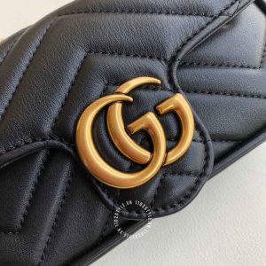 Túi xách đeo chéo Gucci nữ màu đen phiên bản hàng hiệu cao cấp - Ảnh 6