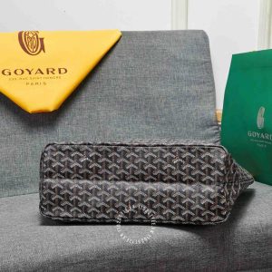 Túi xách nữ Goyard màu đen viền nâu hàng hiệu Luxury - Ảnh 4