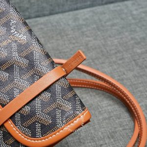 Túi xách nữ Goyard màu đen viền nâu hàng hiệu Luxury - Ảnh 6
