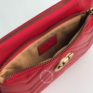 Túi đeo chéo Gucci nữ logo GG màu đỏ hàng hiệu replica 1:1 - Hình ảnh 7