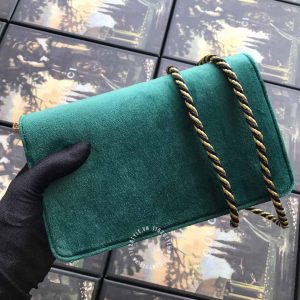 Túi đeo chéo Gucci nữ màu xanh lá khuy nạm đá hàng hiệu giá tốt - Hình ảnh 3