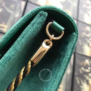 Túi đeo chéo Gucci nữ màu xanh lá khuy nạm đá hàng hiệu giá tốt - Hình ảnh 7