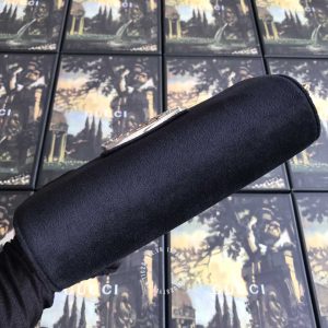 Túi đeo chéo Gucci nữ màu đen logo đính đá hàng hiệu cao cấp - Hình ảnh 6