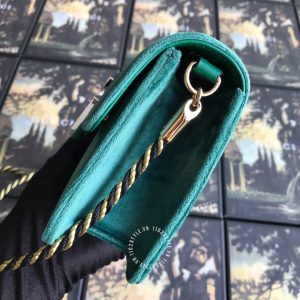 Túi đeo chéo Gucci nữ màu xanh lá khuy nạm đá hàng hiệu giá tốt - Hình ảnh 6