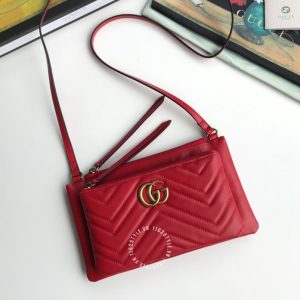 Túi đeo chéo Gucci nữ logo GG màu đỏ hàng hiệu replica 1:1 - Hình ảnh 2