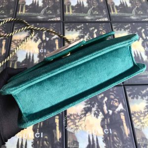 Túi đeo chéo Gucci nữ màu xanh lá khuy nạm đá hàng hiệu giá tốt - Hình ảnh 8