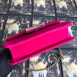 Túi đeo chéo Gucci nữ da lộn màu hồng phiên bản hàng hiệu - Hình ảnh 6