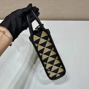 Túi xách Prada nữ màu đen họa tiết cao cấp hàng hiệu - Ảnh 7