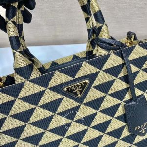 Túi xách Prada nữ phối màu logo tam giác rep 1:1 chính hãng - Ảnh 3