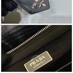 Túi xách Prada nữ phối màu logo nổi rep 1:1 chính hãng - Ảnh 6