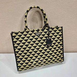 Túi xách Prada nữ phối màu logo nổi rep 1:1 chính hãng - Ảnh 3
