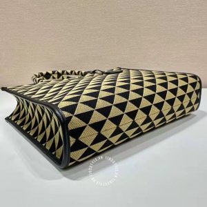 Túi xách Prada nữ phối màu logo nổi rep 1:1 chính hãng - Ảnh 9