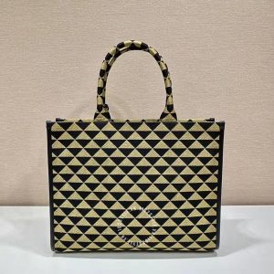 Túi xách Prada nữ phối màu logo nổi rep 1:1 chính hãng - Ảnh 7